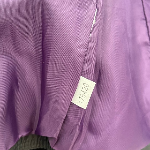Ann Taylor Black Velvet A-Line Blazer Gothic Dark Academia Purple Lined Size 6 - Picture 6 of 6